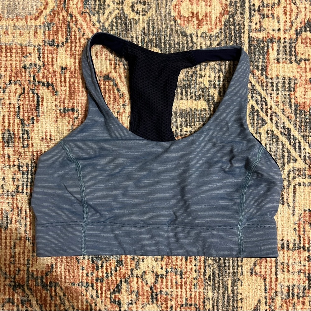 Outdoor Voices blue doing things bra XS